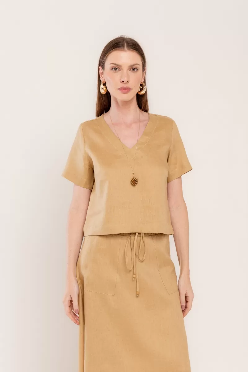 Hidrogênio - V-NECK GANGURU BLOUSE - 20348580