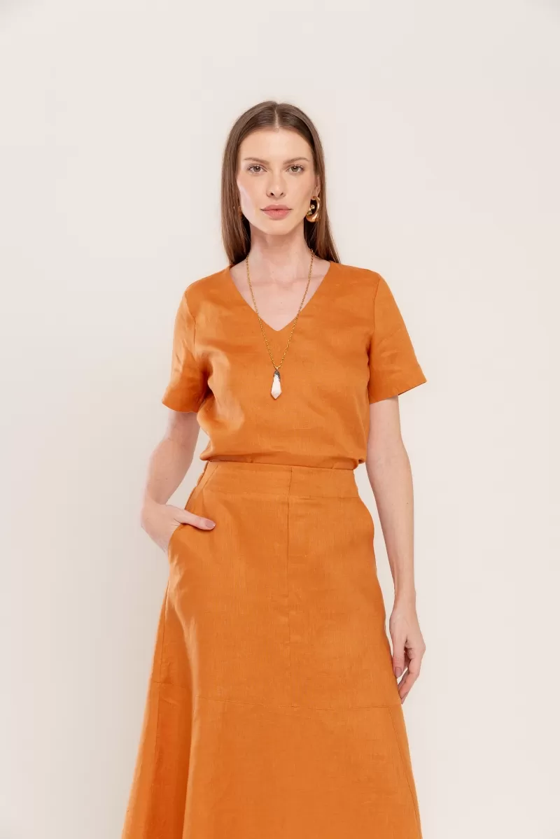 Hidrogênio - GUARANA V-NECK BLOUSE - 20348573