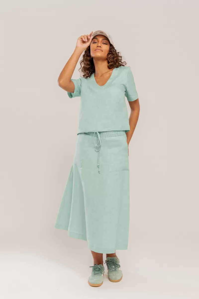 Hidrogênio - Peppermint V-Neck Top - 20348591