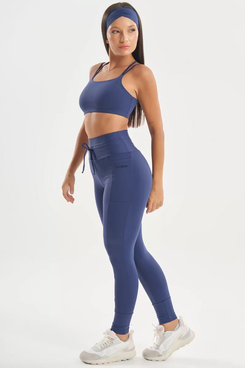 Lets Gym - Dark Blue Soft Balance Top - 2766AZE
