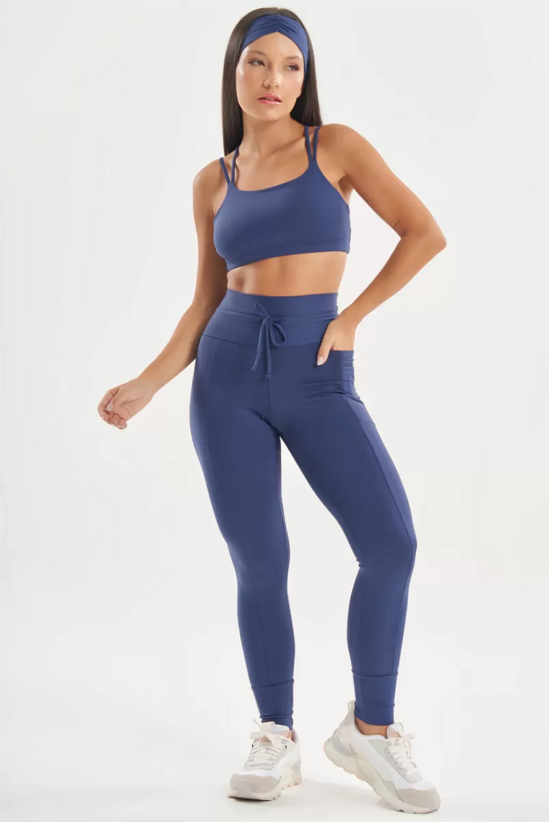 Lets Gym - Dark Blue Soft Balance Top - 2766AZE