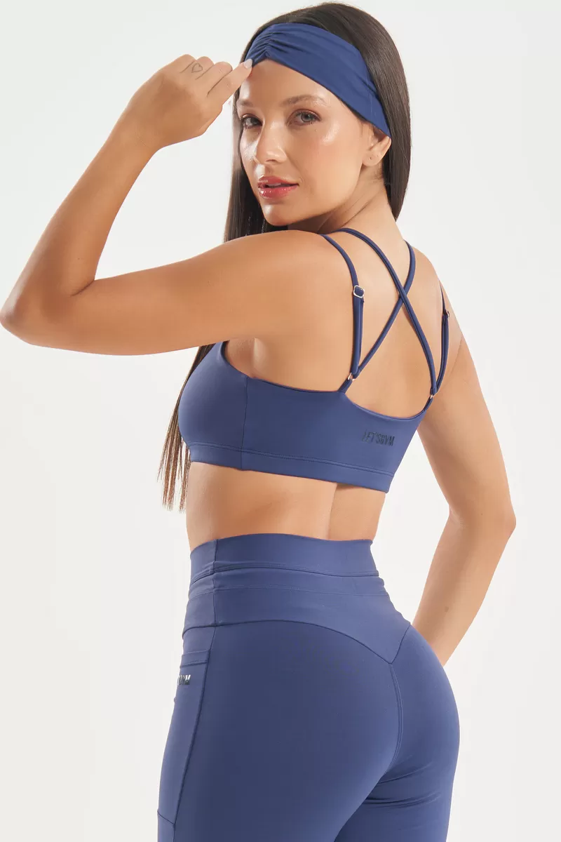 Lets Gym - Dark Blue Soft Balance Top - 2766AZE