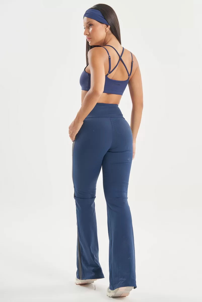 Lets Gym - Soft Balance Flare Pants Dark Blue - 2768AZE