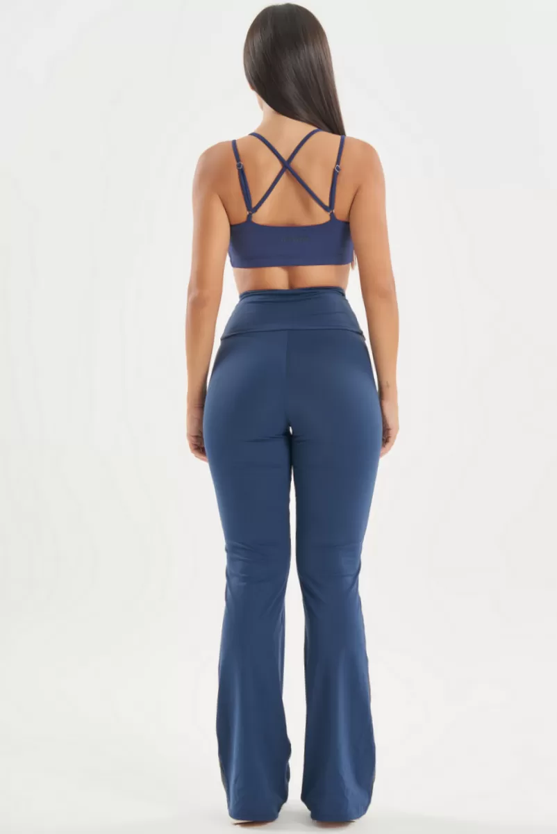 Lets Gym - Soft Balance Flare Pants Dark Blue - 2768AZE