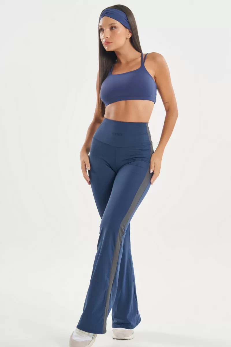 Lets Gym - Soft Balance Flare Pants Dark Blue - 2768AZE