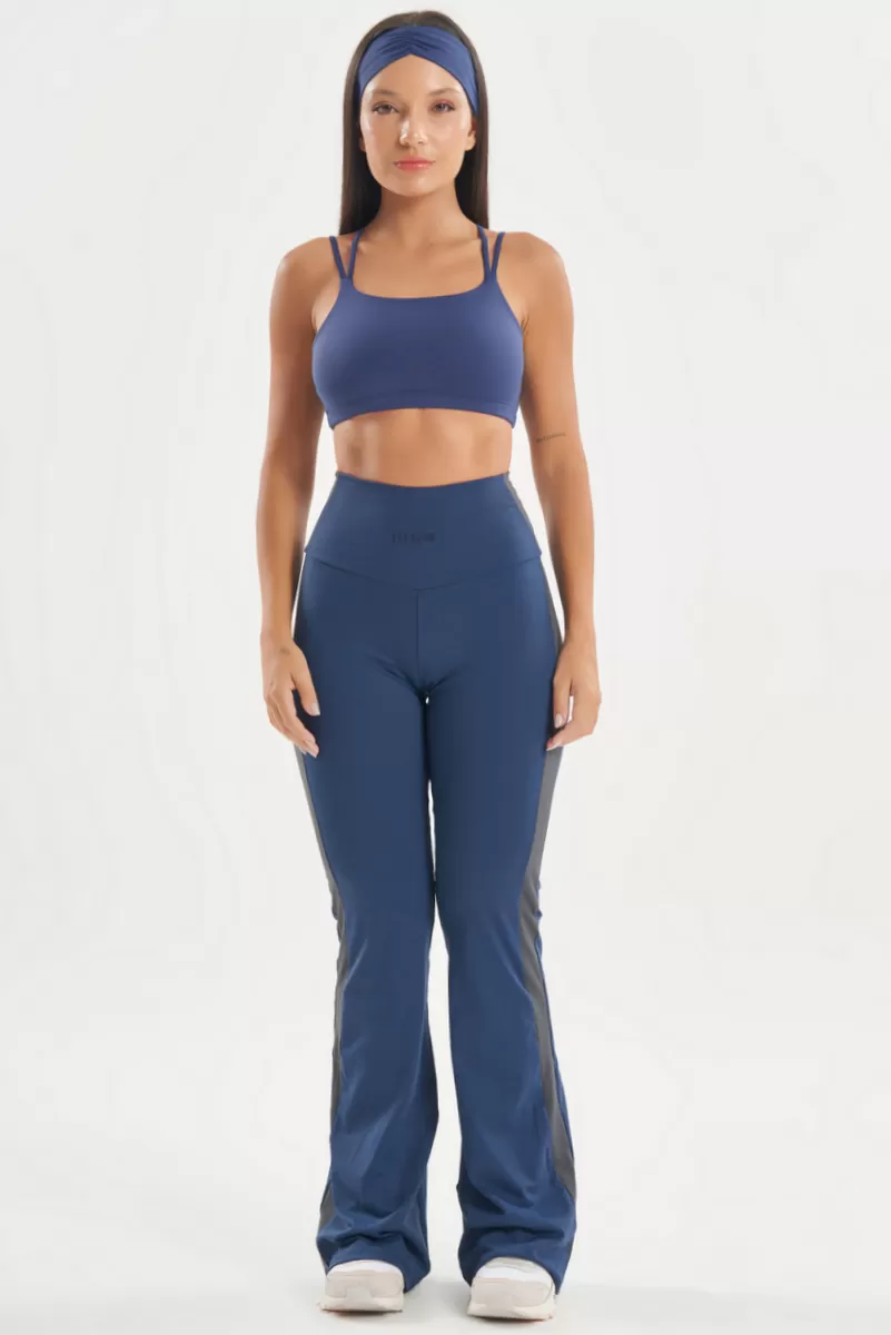Lets Gym - Soft Balance Flare Pants Dark Blue - 2768AZE