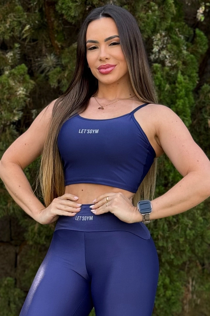 Lets Gym - Cropped Functional Azul Marinho - 2773AZM