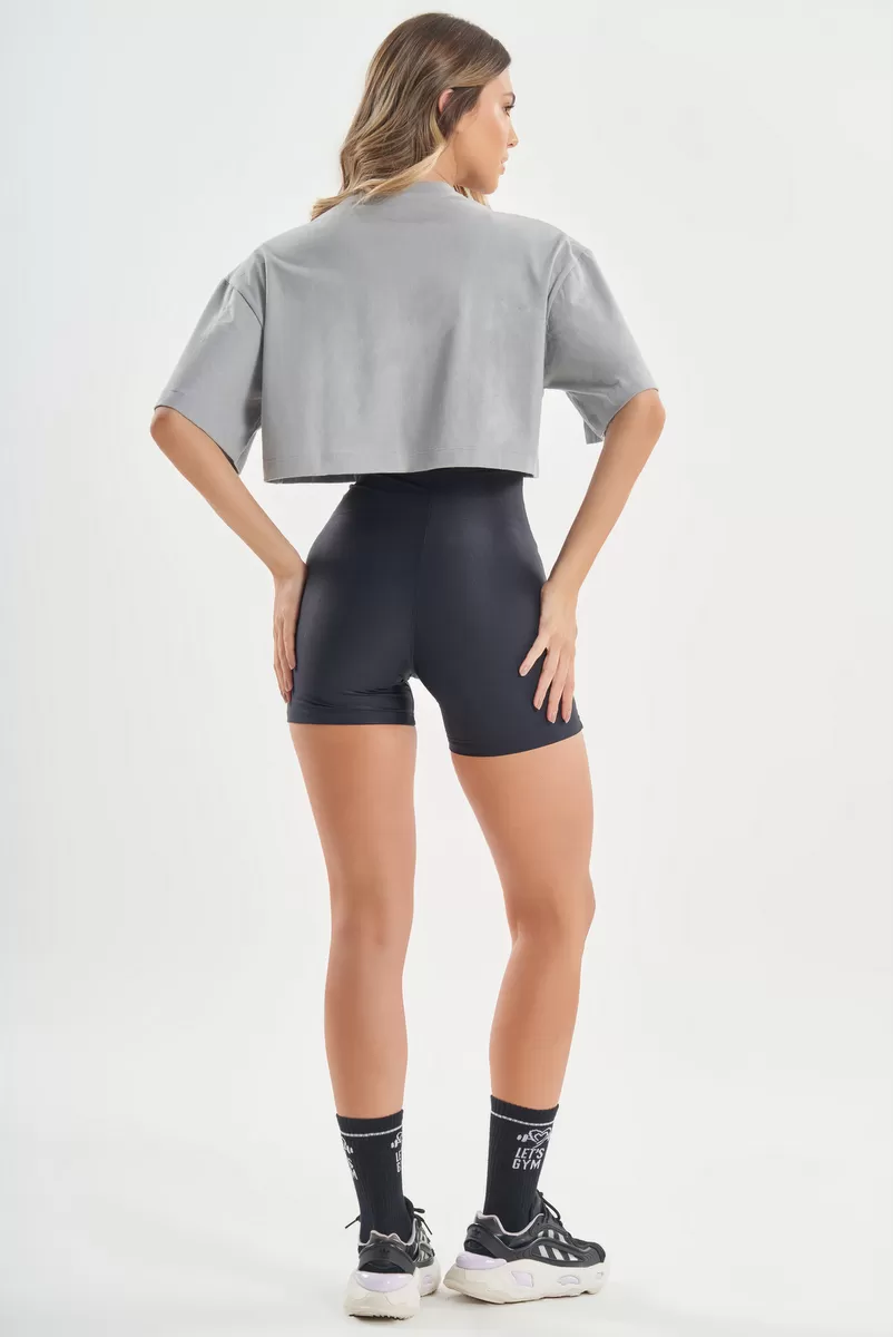 Lets Gym - Cropped Modern Move Cinza - 2799CZ