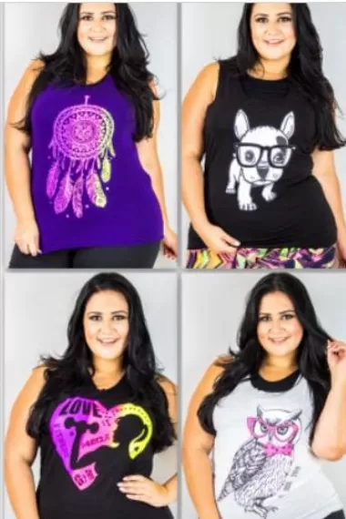 AS8 - Kit of 10 Women's Tank Shirts Size GG (assorted pieces) - RGKIT4