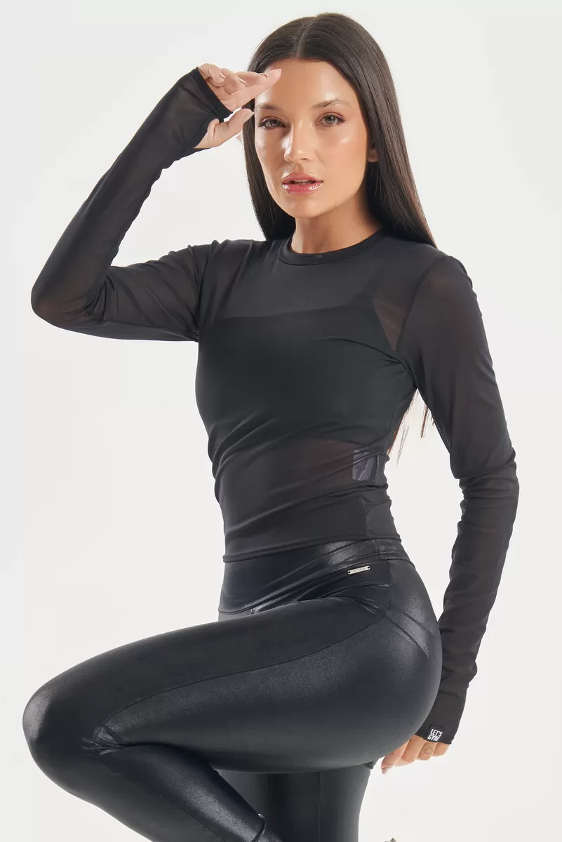 Lets Gym - Shirt M/L Modern Love Black - 2803PT