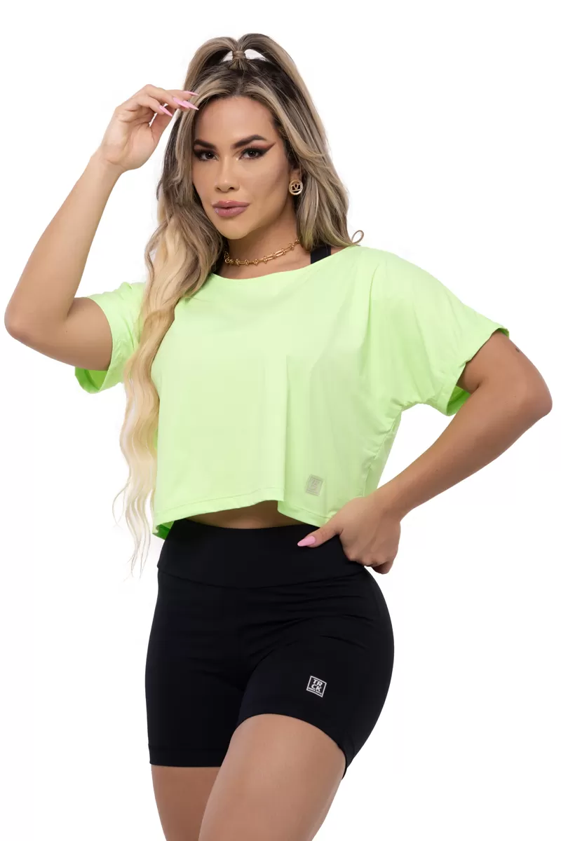 Elastic Power Trincks - Cropped Basic Poliamida Verde - 