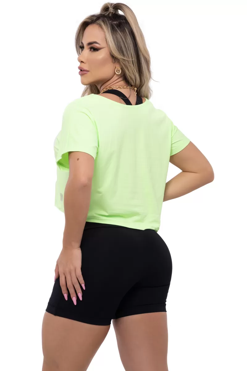 Elastic Power Trincks - Cropped Basic Poliamida Verde - 