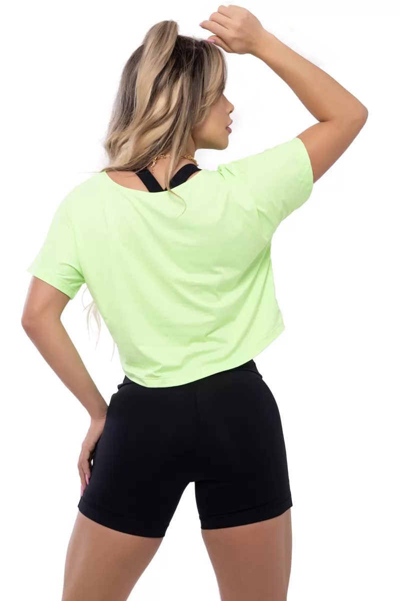 Elastic Power Trincks - Cropped Basic Poliamida Verde - 