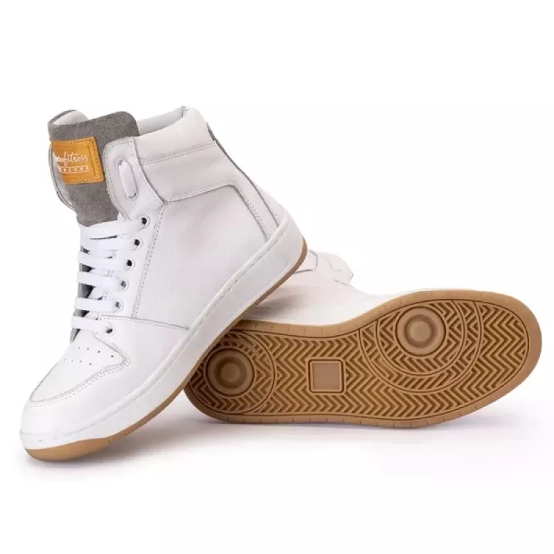 Trincks Calçados - Tennis Sneaker Genuine Leather Off-White/Grey - 20300