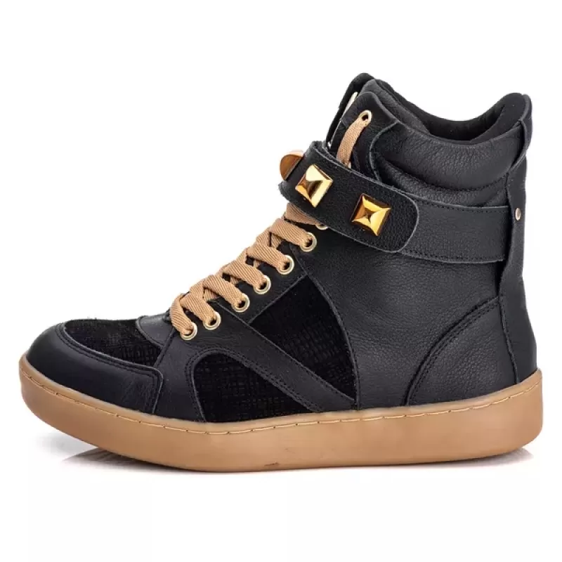 Trincks Calçados - Tennis Sneaker Genuine Leather Black - 10100