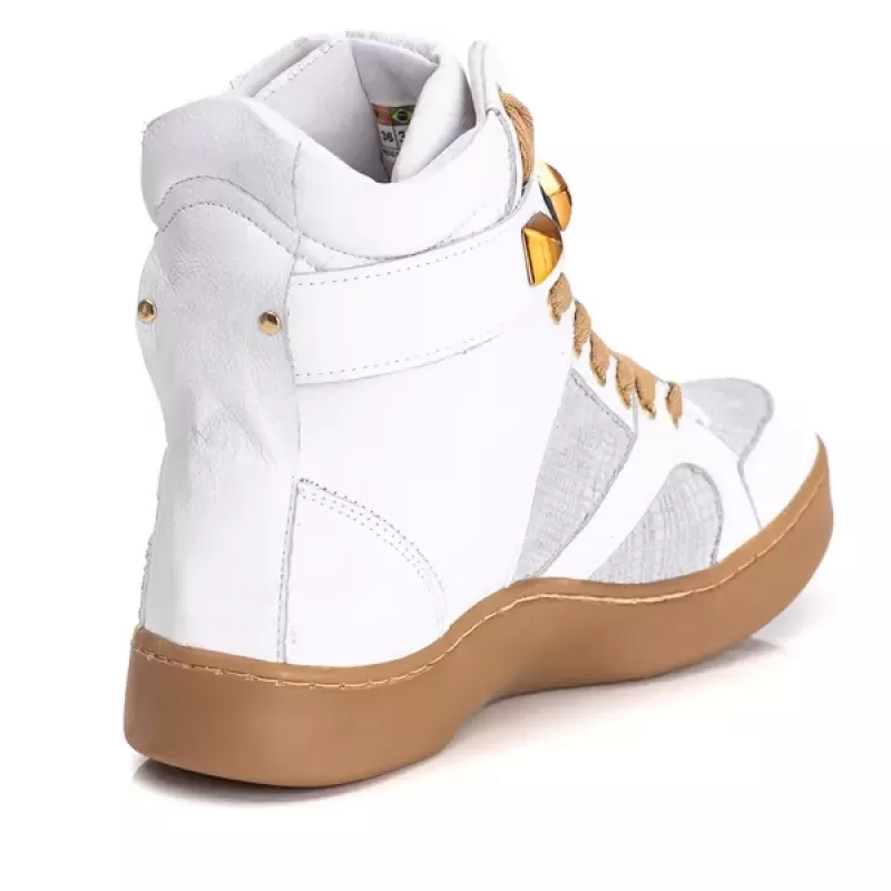 Trincks Calçados - White Genuine Leather Tennis Sneaker - 10100