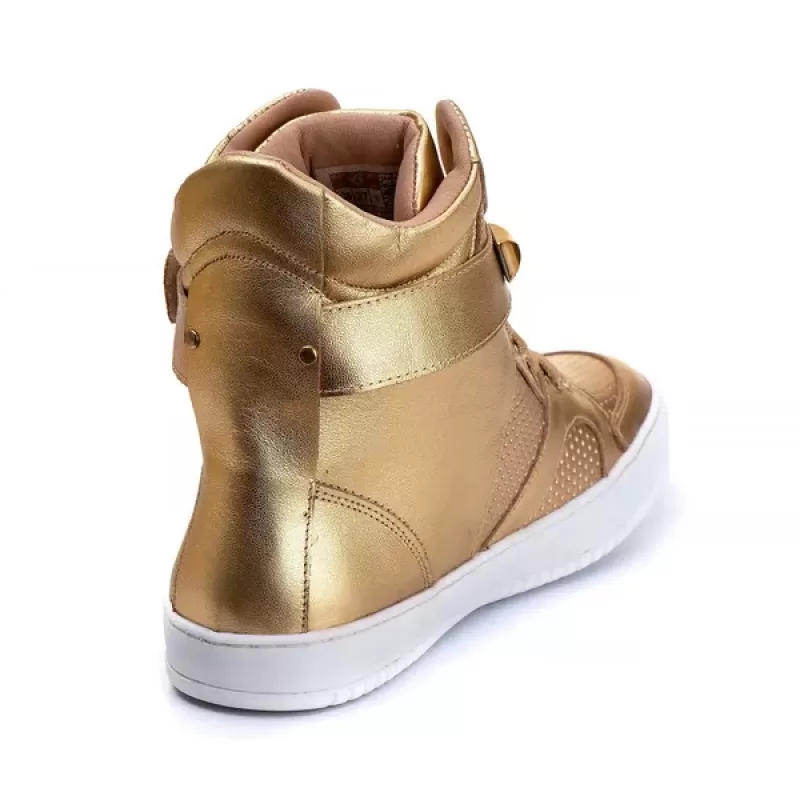 Trincks Calçados - Tennis Sneaker Genuine Leather Gold - 10100