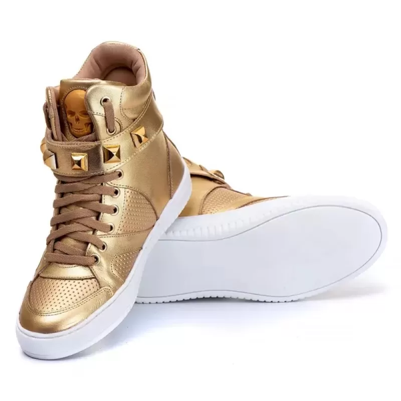 Trincks Calçados - Tennis Sneaker Genuine Leather Gold - 10100