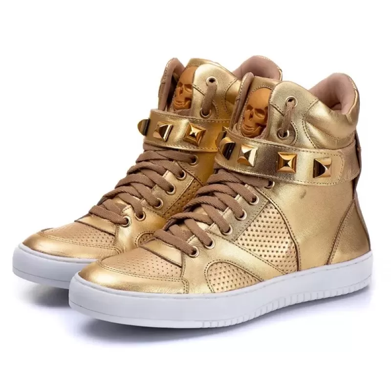 Trincks Calçados - Tennis Sneaker Genuine Leather Gold - 10100