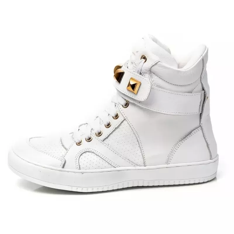 Trincks Calçados - White Genuine Leather Tennis Sneaker - 10100
