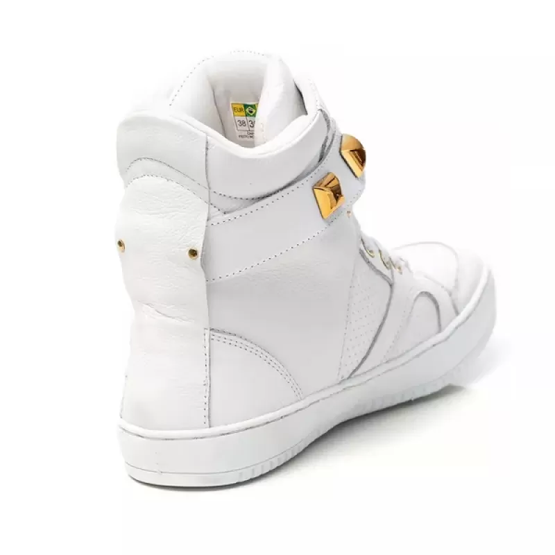 Trincks Calçados - White Genuine Leather Tennis Sneaker - 10100