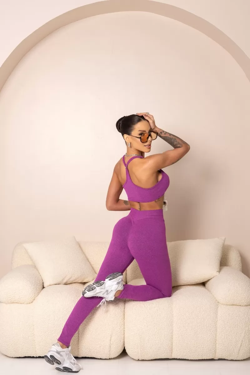 Hipkini - Fitness Leggings Brighten Raspberry with silk - 33331235