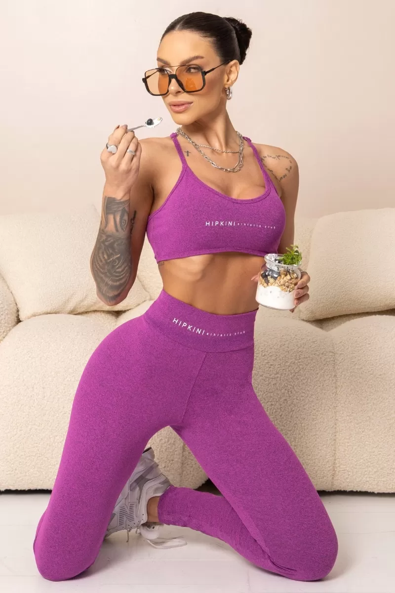 Hipkini - Fitness Leggings Brighten Raspberry with silk - 33331235