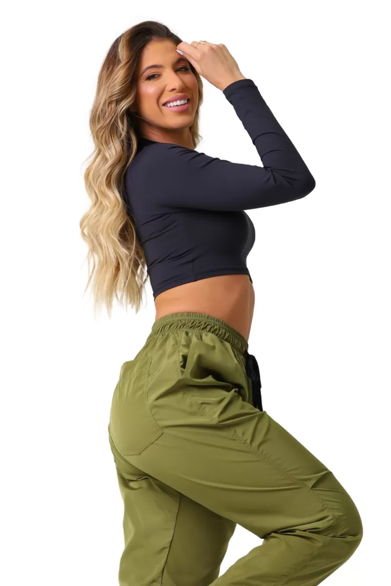 Garotafit - Cropped Bold Preto - BL243A