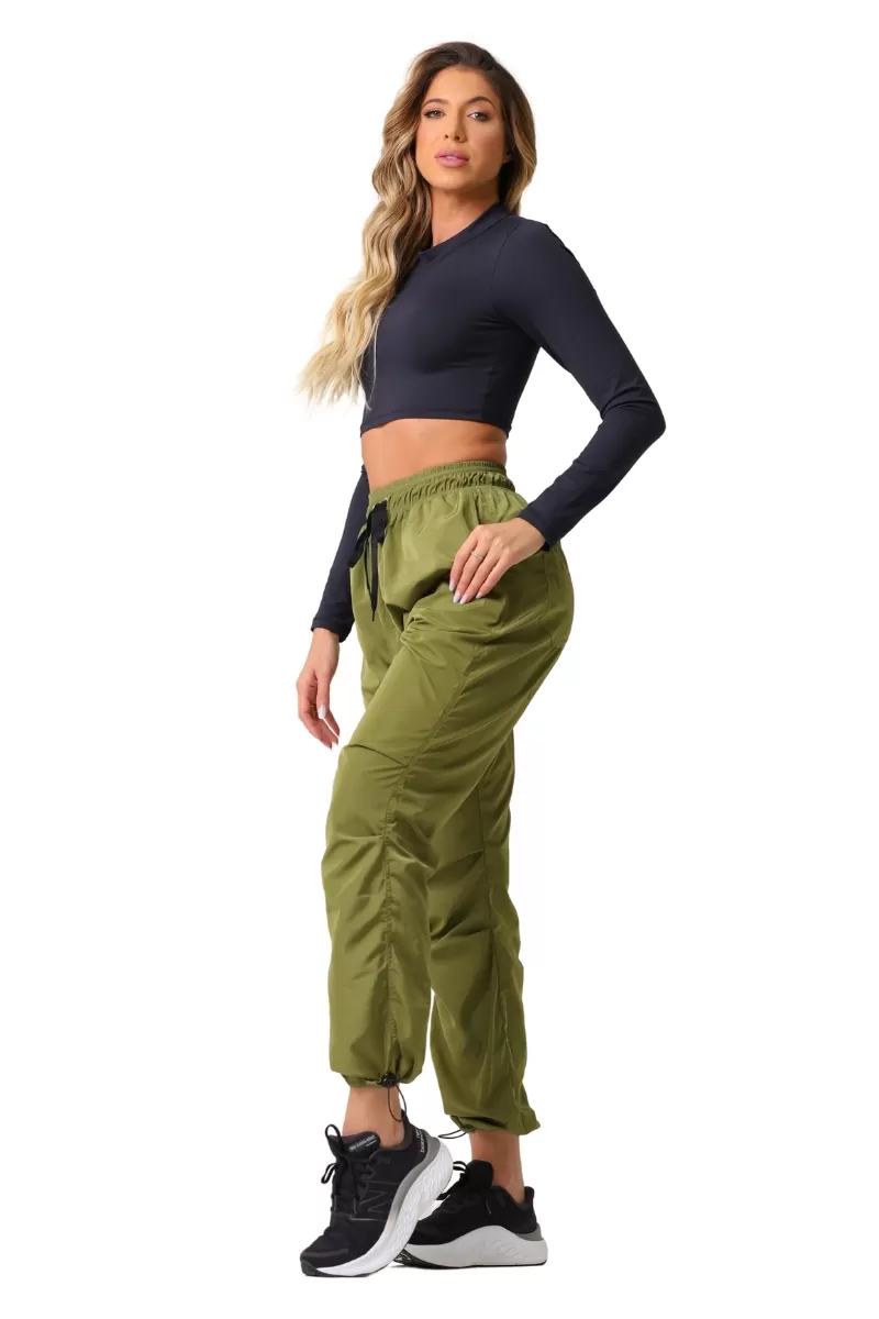 Garotafit - Calça Bold Verde Militar - FUS501HM