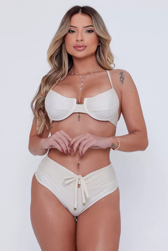 Santa Areia - Biquini Nina Off White - 2613.CE.C0007