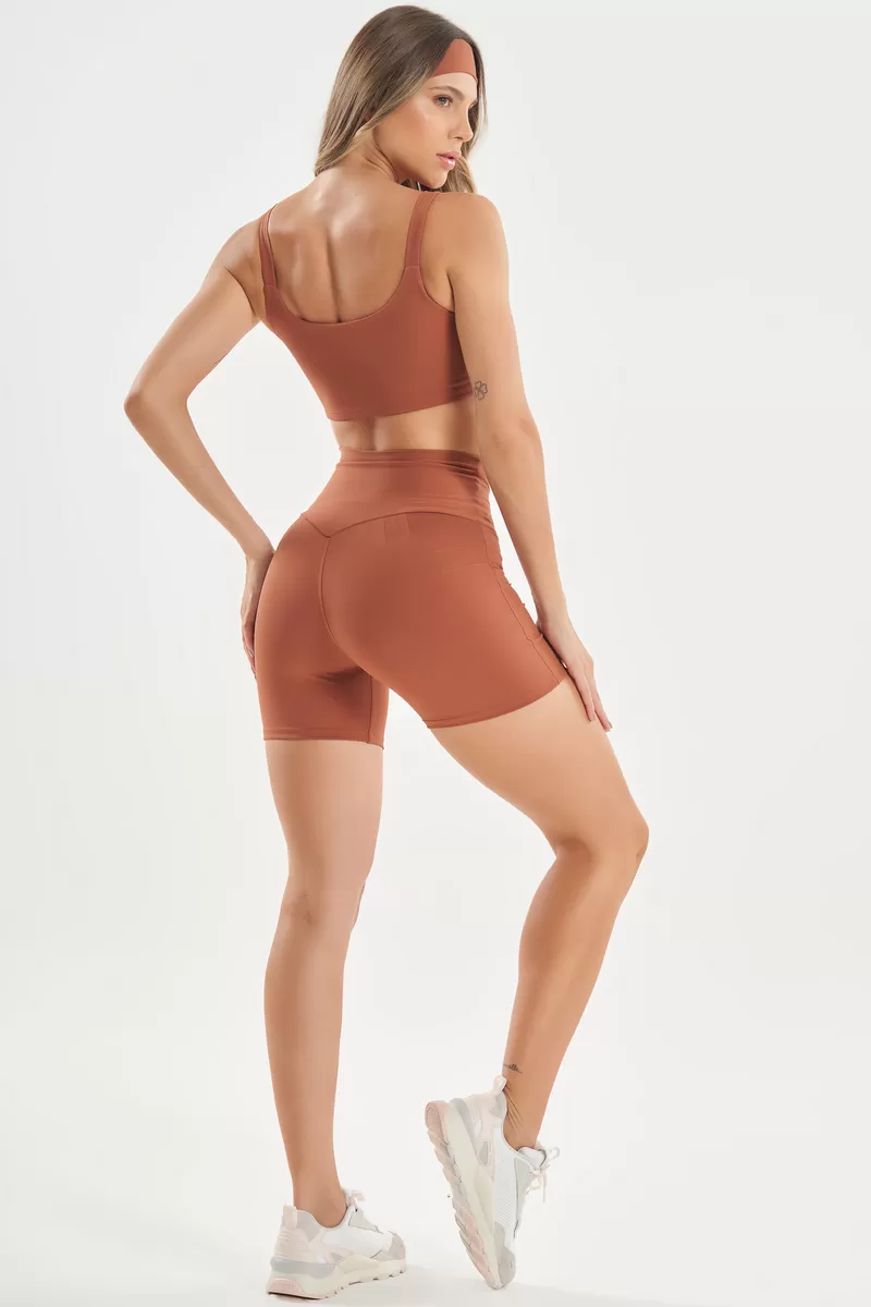 Lets Gym - Basic Colors Latte Shorts - 2722LT