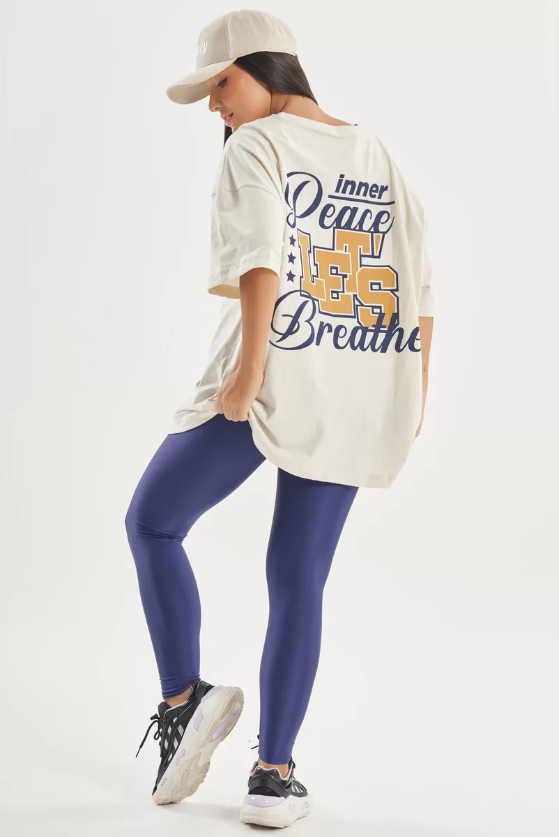 Lets Gym - Camiseta Oversized Shades Off White - 2733OFW