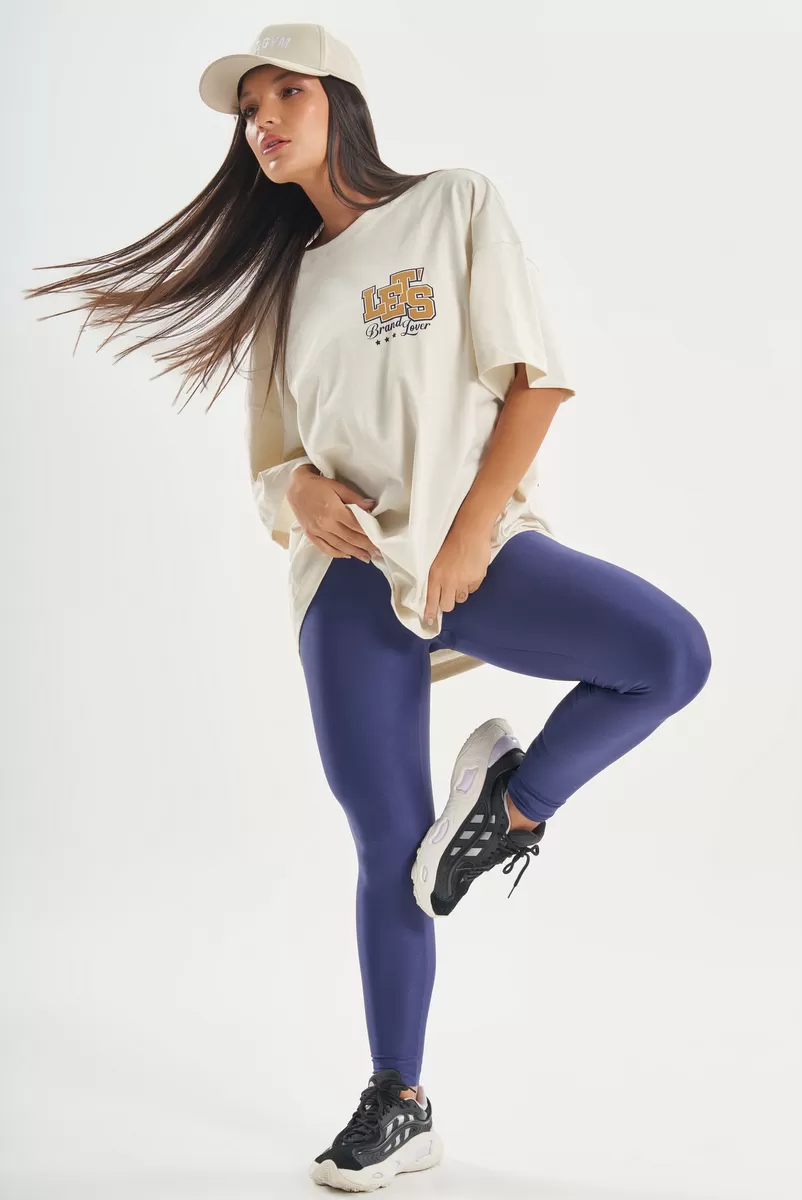 Lets Gym - Camiseta Oversized Shades Off White - 2733OFW