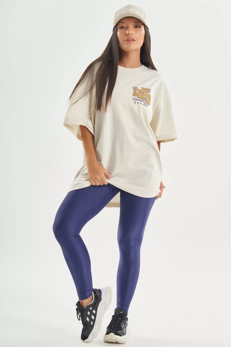 Lets Gym - Camiseta Oversized Shades Off White - 2733OFW