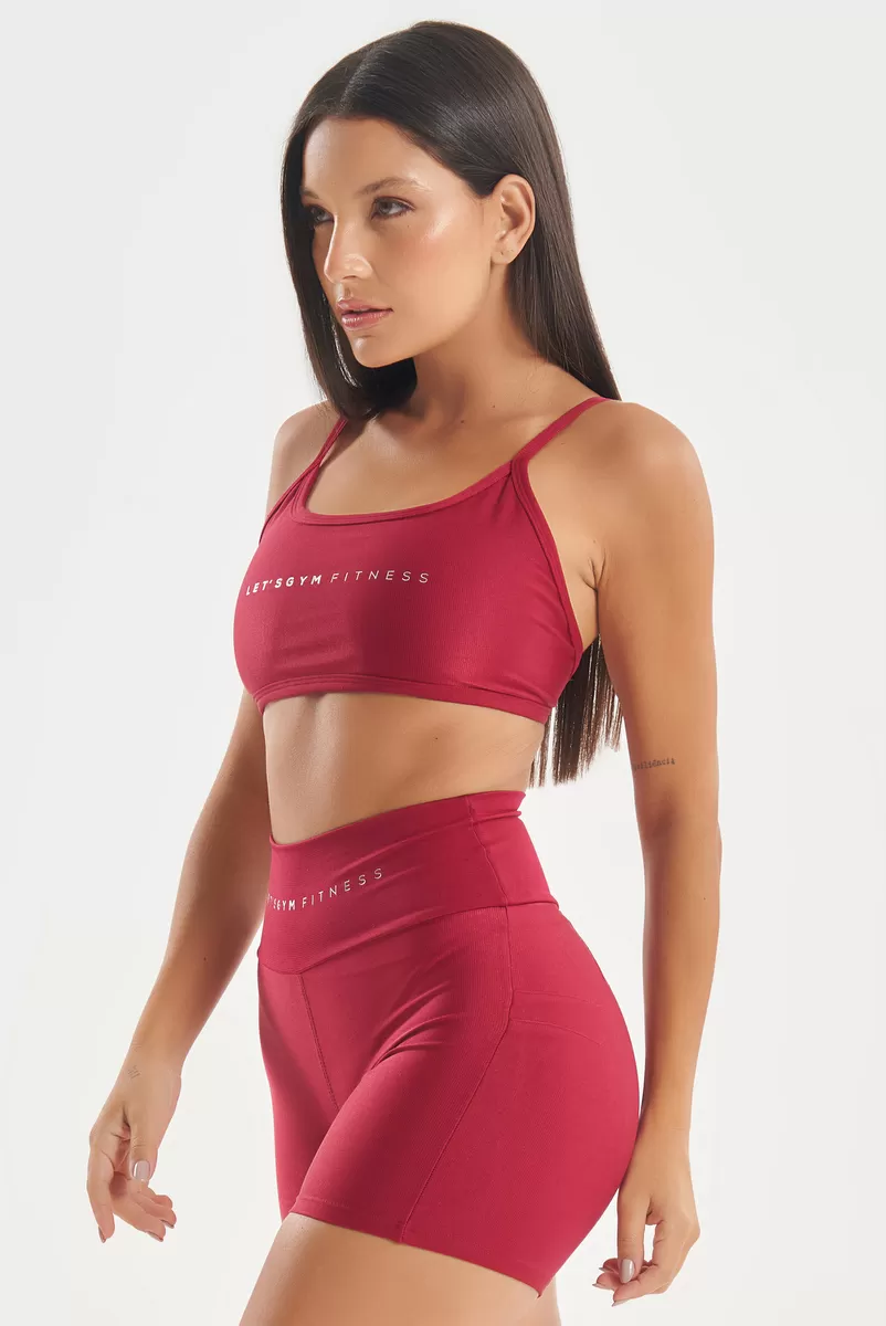 Lets Gym - Top Minimal Glow Marsala - 2839MS