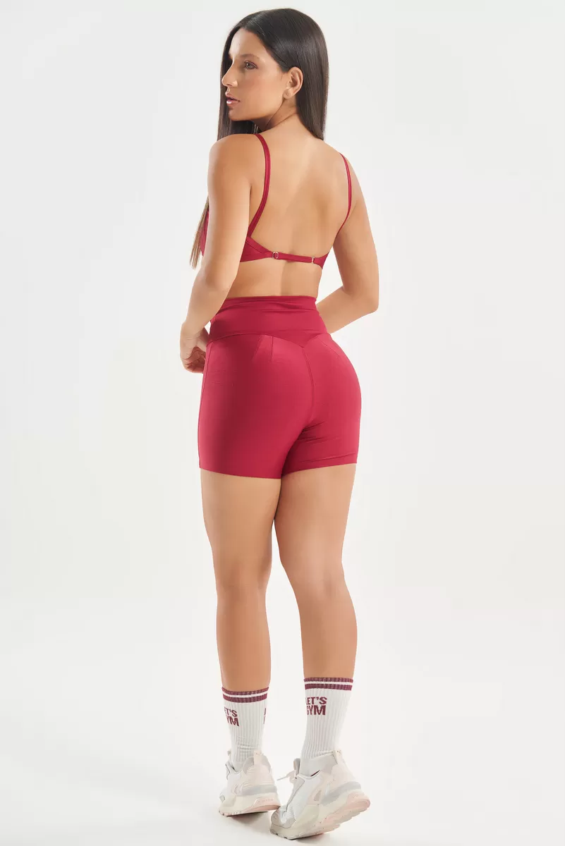 Lets Gym - Top Minimal Glow Marsala - 2839MS
