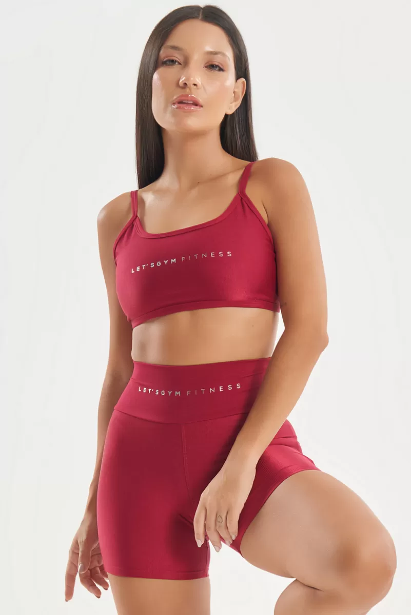 Lets Gym - Top Minimal Glow Marsala - 2839MS