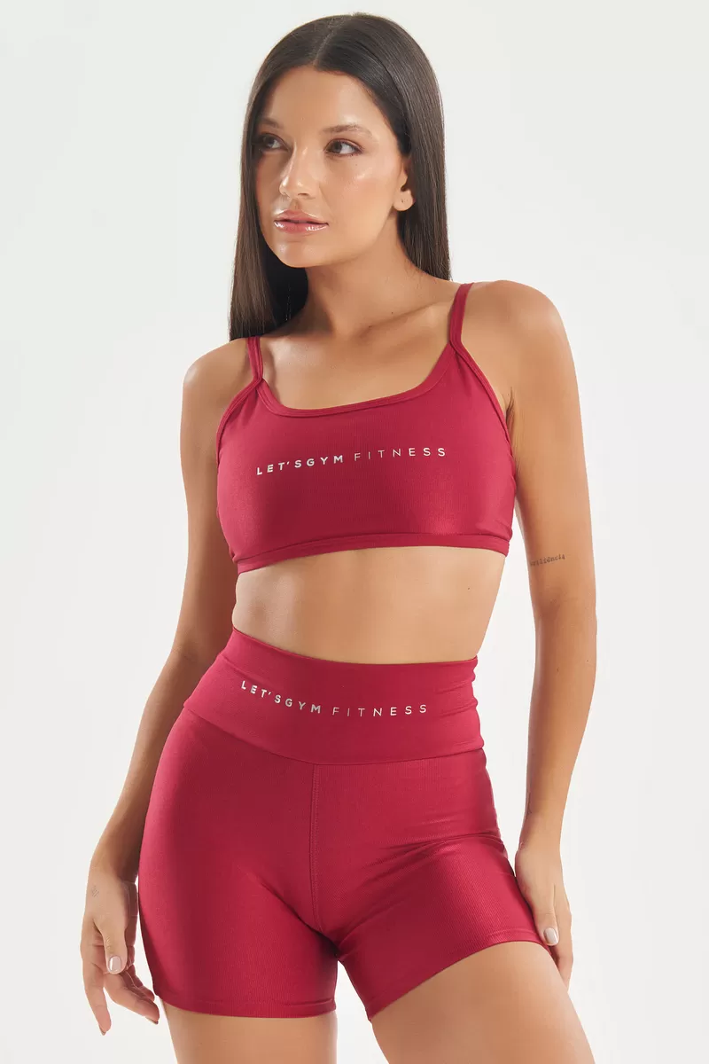 Lets Gym - Top Minimal Glow Marsala - 2839MS