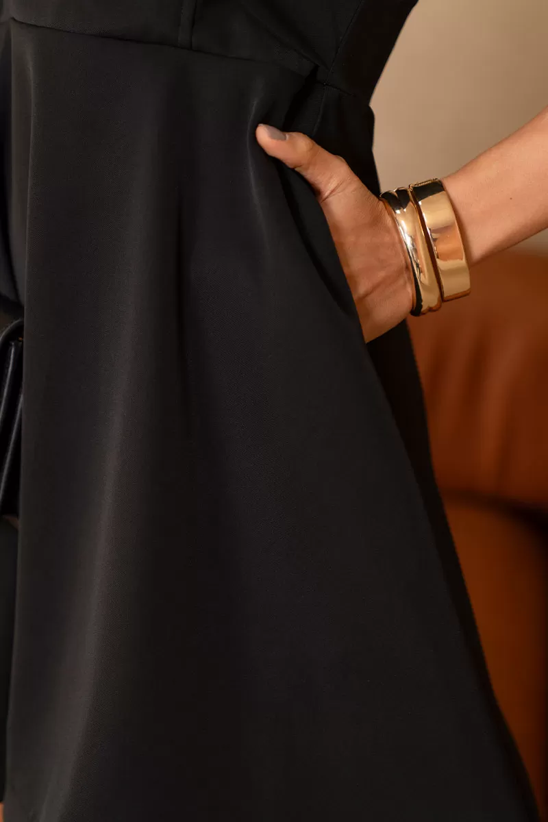 Miss Misses - Thalia Short Workout Wheeldo Dress with Black Metal Detail - 54578001