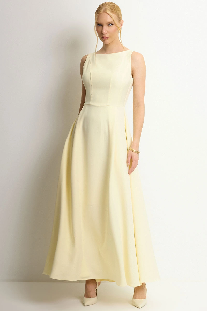 Miss Misses - Vestido Eliza Longo Amarelo - 54632003