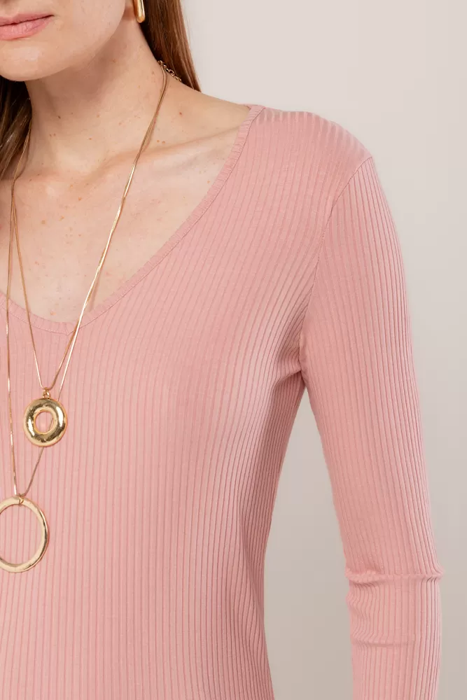Hidrogênio - LONG SLEEVE V-NECK BLOUSE JASMIN - 18235419