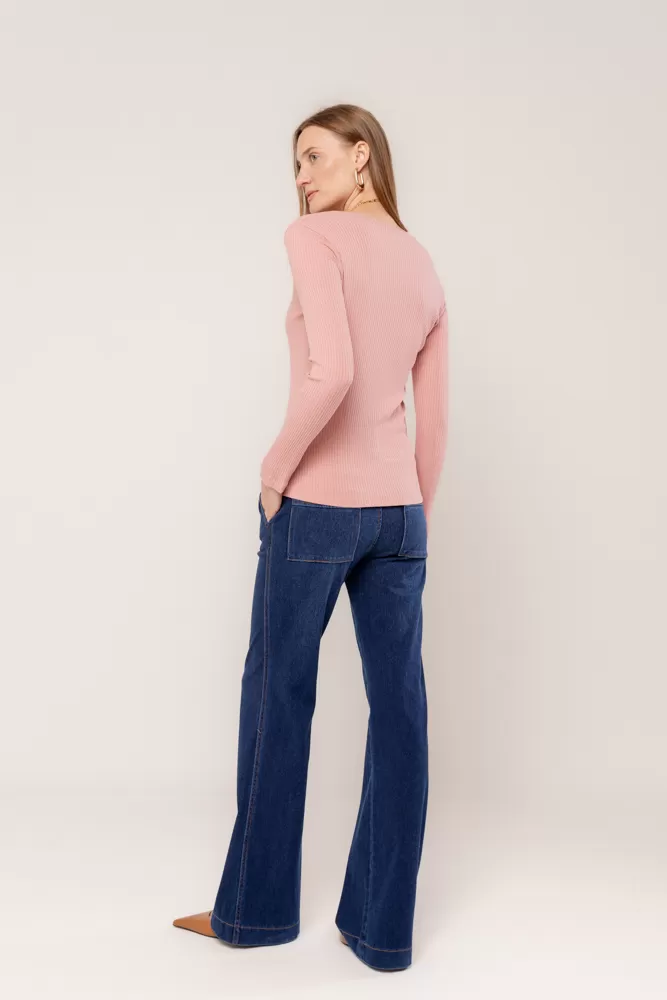 Hidrogênio - LONG SLEEVE V-NECK BLOUSE JASMIN - 18235419