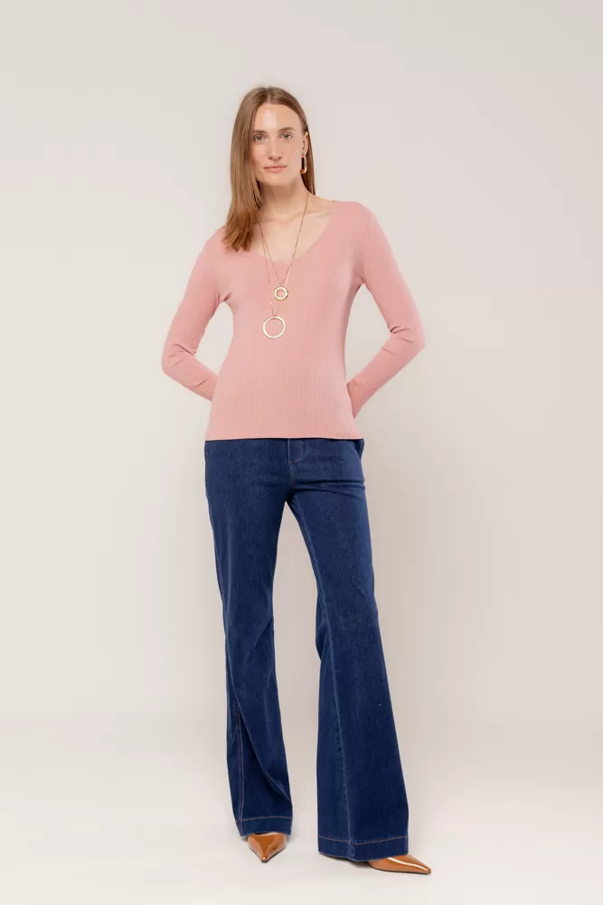 Hidrogênio - LONG SLEEVE V-NECK BLOUSE JASMIN - 18235419