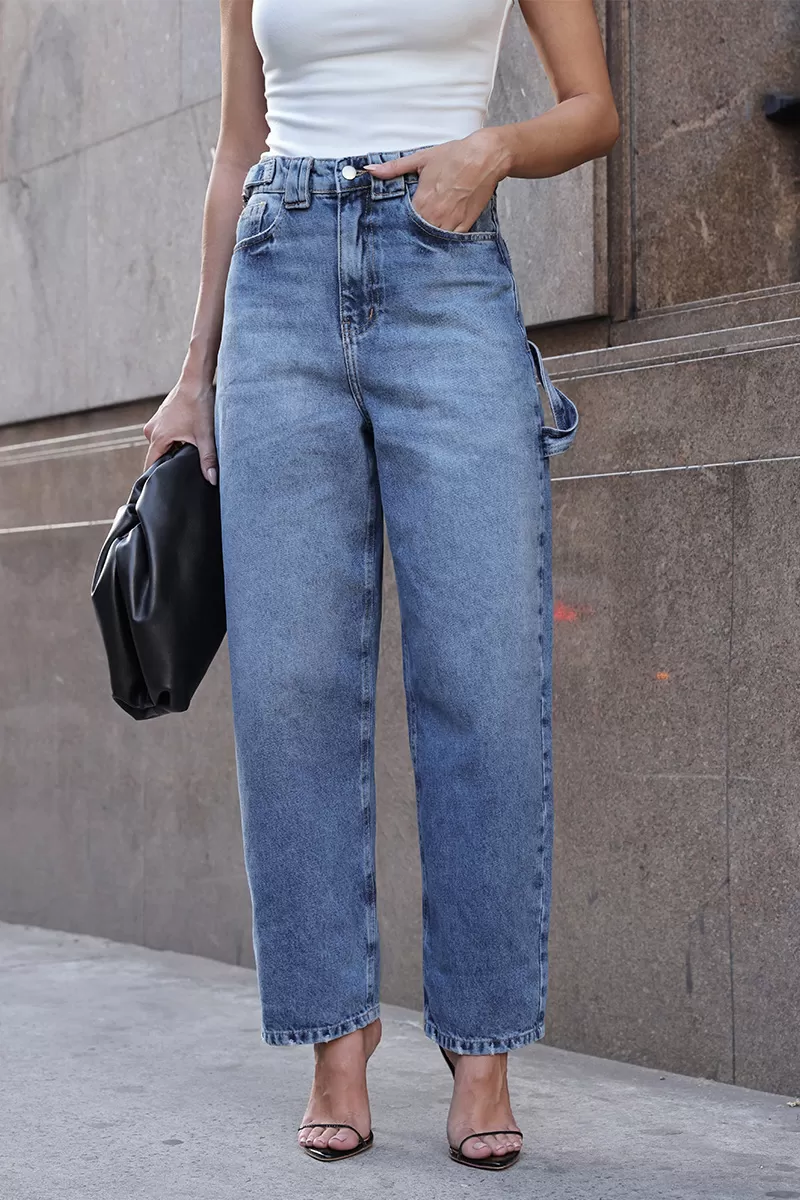 Dot Clothing - Calça Jeans Dot Clothing Ballon Azul - JE0021AZUL