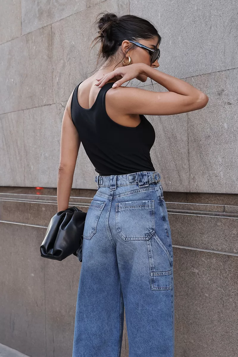 Dot Clothing - Calça Jeans Dot Clothing Ballon Azul - JE0021AZUL