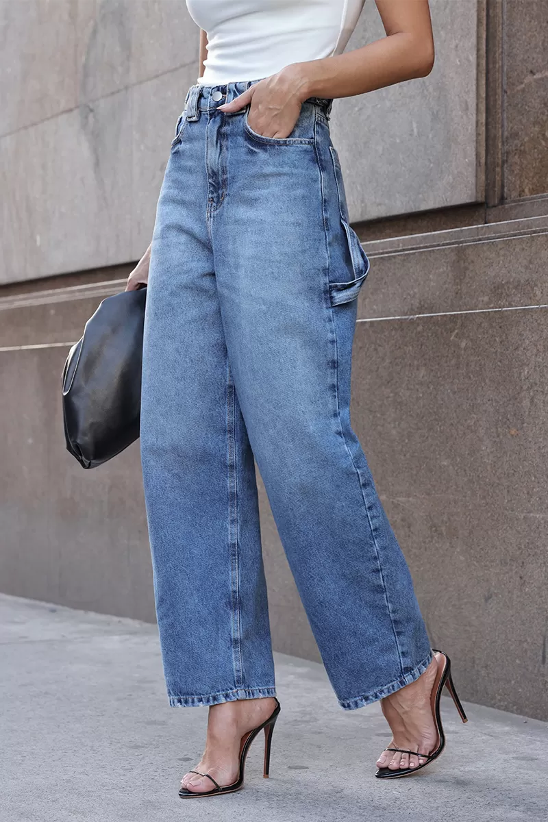 Dot Clothing - Calça Jeans Dot Clothing Ballon Azul - JE0021AZUL