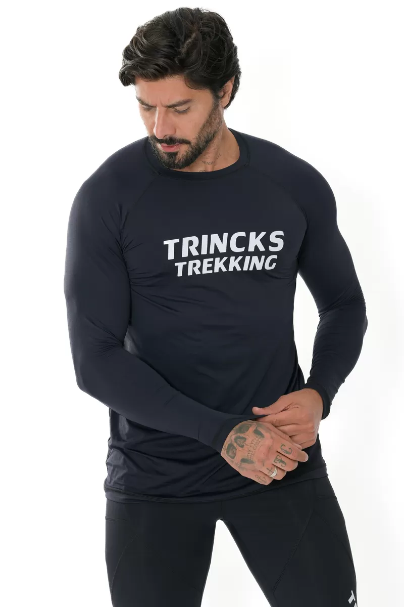 Trincks Man - Black Trekking Long Sleeve T-Shirt - cm-012702