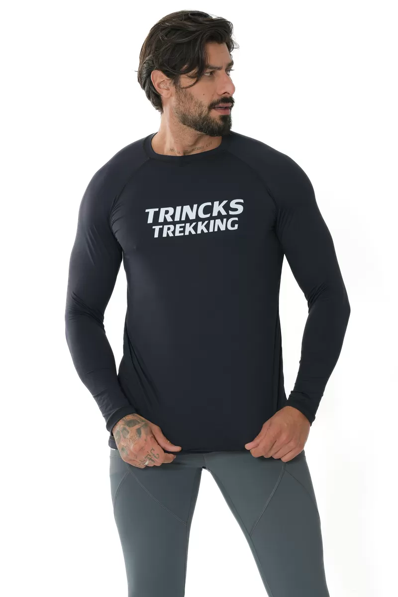 Trincks Man - Black Trekking Long Sleeve T-Shirt - cm-012702