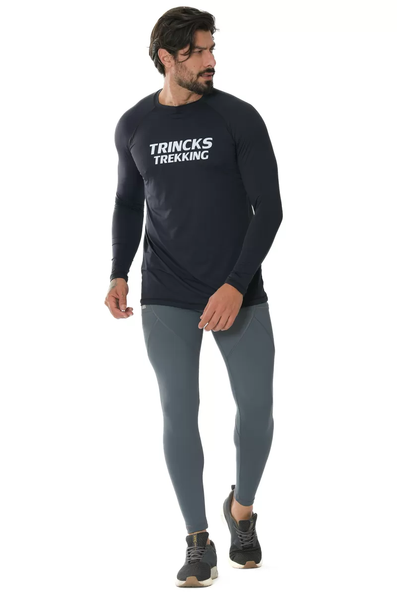 Trincks Man - Black Trekking Long Sleeve T-Shirt - cm-012702