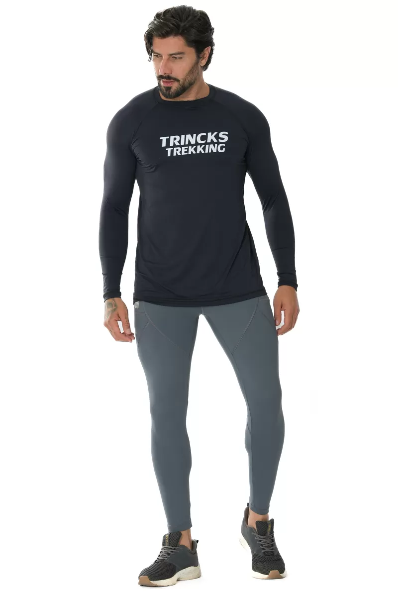 Trincks Man - Black Trekking Long Sleeve T-Shirt - cm-012702